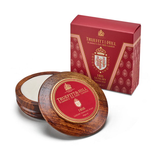 1805 Luxury Shaving Soap in Wooden Bowl
