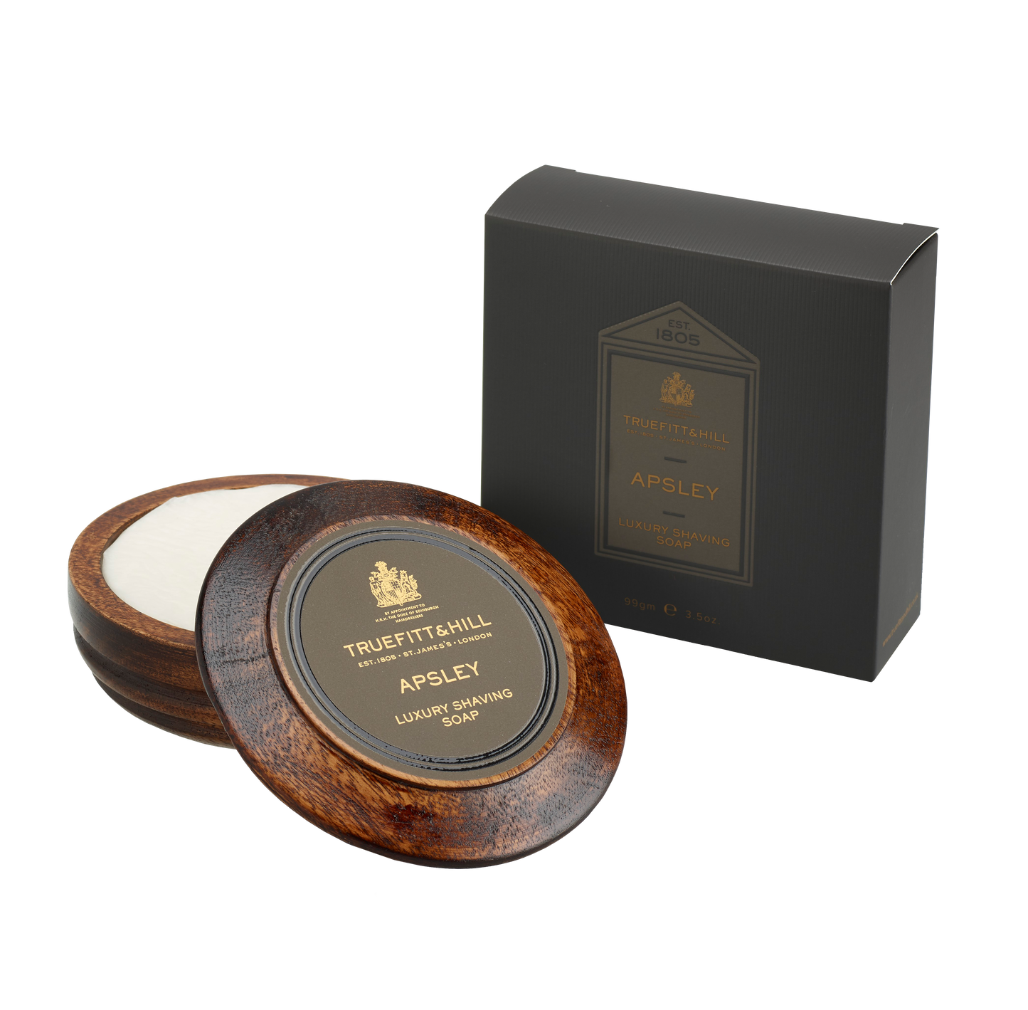 Apsley Luxury Shaving Soap In Wooden Bowl